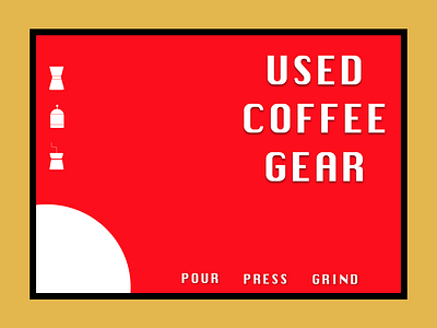 Used Coffee Gear design landingpage minimal typography ui ux web webdesign