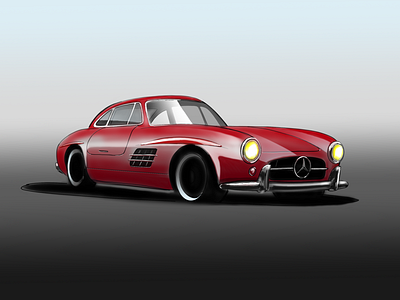 Mercedes sl 300 artworks design graphic design illustraion mercedes ske sketch