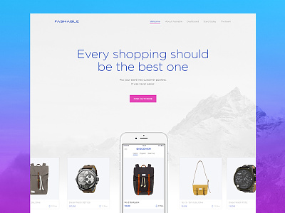 Fashable Landing Page
