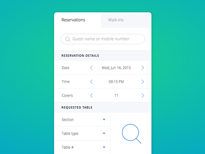 Form WIP app dashboard flat form mobile simple