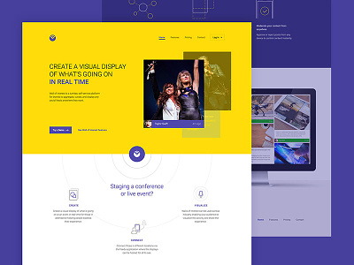Wall of Interest flat grid network responsive simple site social typography web