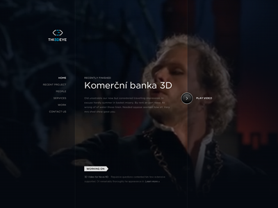 Thi3DEye homepage dark design minimal web website