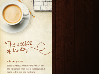 Coffee site coffee handwritten typo webdesign
