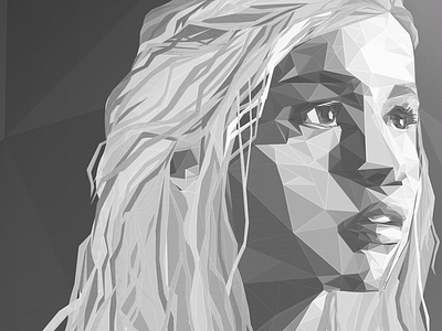 Illustration Experiment 2 blackandwhite digital gameofthrones illustration lowpoly photoshop