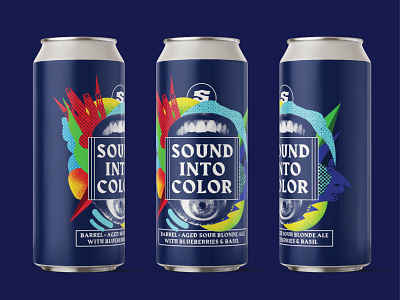 SOUND INTO COLOR CONCEPT beer beer art beer label branding can design collage craft beer design minneapolis minneapolis minnesota mn package design synesthesia