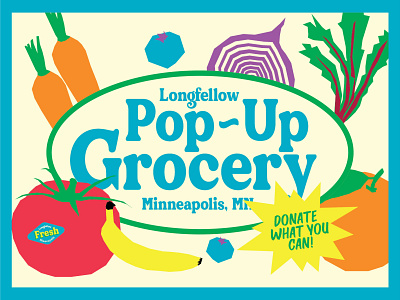 LONGFELLOW POP-UP GROCERY branding design grocery icon logo minneapolis minnesota non profit social media typography vector vegetables