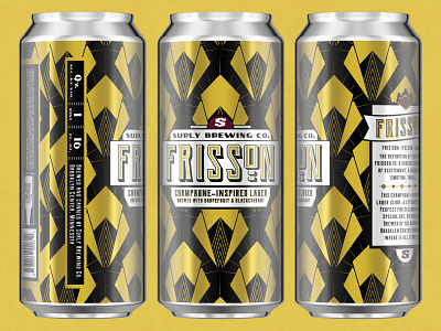 FRISSON - CHAMPAGNE INSPIRED LAGER beer branding can design craft beer design illustration minneapolis minnesota