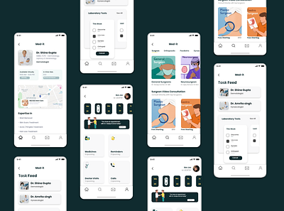 Med-it_ app app design appointment booking design doctor app doctors medical app medical illustration medicine minimal quarantine surgeon ui uidesign uiux ux