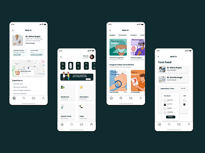 Med_it Screens appdesign appdesigner application appointment booking branding design doctor appointment home treatment illustration medical app medit minimal online store quarantine treatments ui uidesigner uiux ux vector
