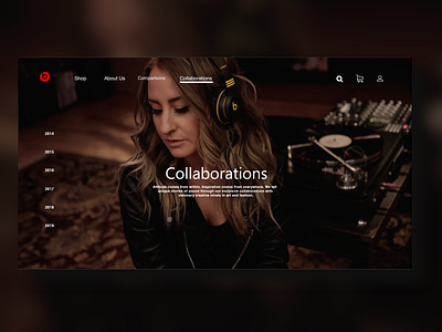 Beats "Collaboration_page" beats beats by dre branding design flatdesign illustraion logo minimalism music sounds typography ui ui design uiux userinterface ux vector