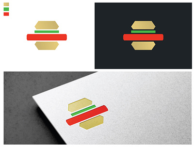 Logo "Big Burger" america black brand branding burger dark design fastfood font food graphic design illustration letter logo ui us
