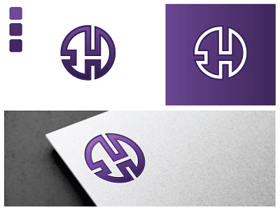 Letter Logo "H" Gaming black brand branding dark design font game games gaming gradient graphic design h illustration letter logo mobile proffesional purple team ui