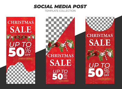 Social Media Post Christmas Edition banner branding christmas decoration design font graphic design holiday illustration letter logo red ui year