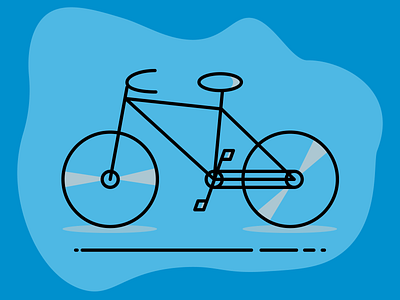 Bicycle flat illustration vector