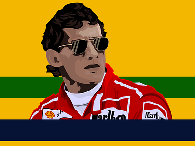 Senna adobe illustrator ayrton senna f1 flat design formula 1 illustration illustrator senna vector design vector illustration
