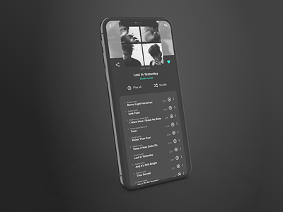 Dark music player concept dark theme music app music player ui ux design