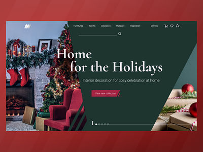 home decoration website ecommerce green holiday ui ux web design webdesign