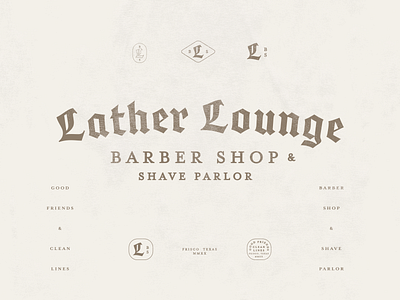 Lather Lounge Barber Shop Branding brand branding clean colorado design identity layout logo minimal typography