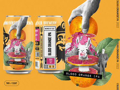 Tommyknocker Brewery Rebrand / Blood Orange IPA beer beer can beer design beer packaging branding brewery collage colorado design logo minimal packaging typography