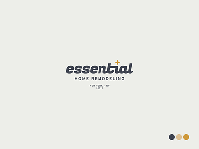 Essential Home Remodeling / Branding agency branding clean clean logo design design agency identity logo minimal minimal logo new york new york logo renovation logo simple logo type logo typography vector