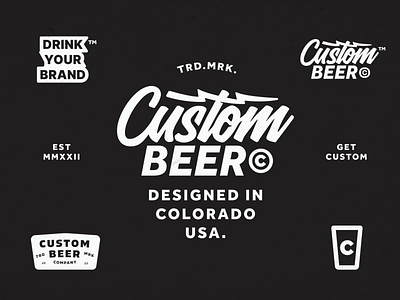 Custom Beer Co / Branding beer beer logo brand design branding brewery brewery logo clean colorado custom letter custom logo design identity illustration lettering logo logo design minimal typography vector website