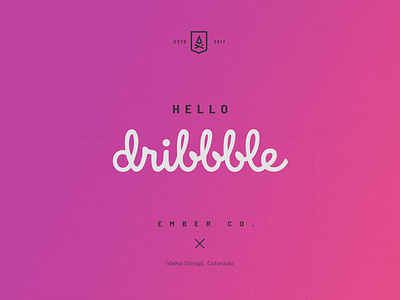 Hello Dribbble branding clean design identity illustration illustrator ios lettering logo minimal type typography vector