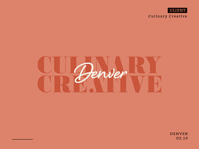 Culinary Creative brand branding clean colorado culinary denver design food food and beverage identity illustrator logo minimal typography vector