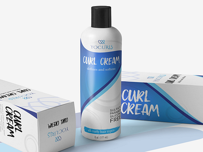 Curl Cream Packaging bottle design branding color design graphic illustration packaging design packaging mockup packagingdesign product product branding type typography vector