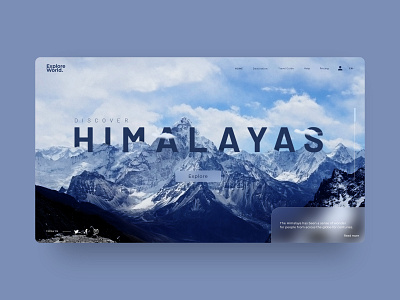 The Himalayas Landing page Concept Design adobe photoshop adobexd concept design landing page manipulation minimalistic typography ui ux