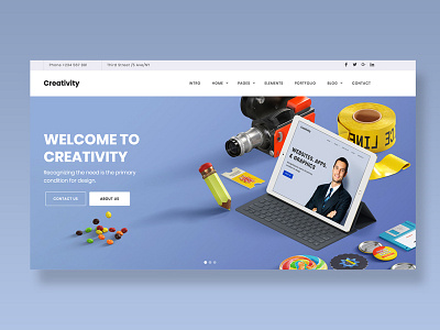 Creativity business corporate design landing page modern portfolio web