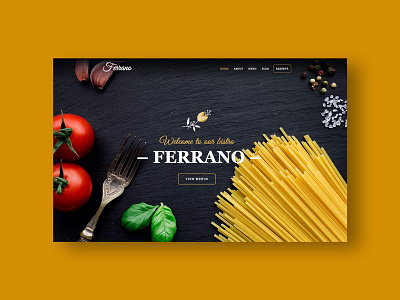 Ferrano CMS – Restaurant Website Template landing mobile page product shop ui ux website