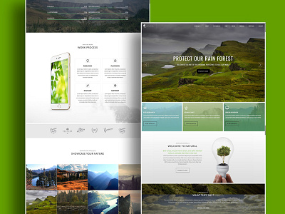 Natural – Charity Website Template care fundraising hero home interface landing non profits page ui ux webdesign