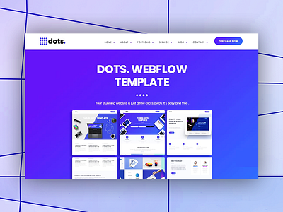 Dots – Business Website Template agency app application bussines clean corporate digital flat icons minimal travel ui