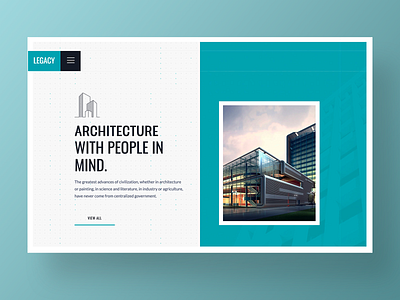 Legacy – Architecture Website Template agency app branding clean corporate design flat gradient homepage interaction landing minimal page site typography ui ux uxdesign web website