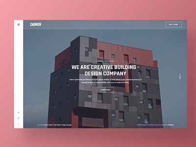 Carmen – Architecture Website Template agency app architect architecture branding clean corporate design flat homepage interaction landing minimal page real estate site studio ui web website