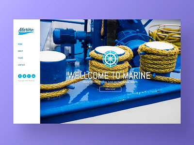 Marine – Travel Website Template agency app blue bussines cruiser homepage interaction journey landing minimal nonprofit sea ship shop site travel ui ux web website
