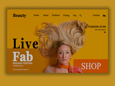 Beauty web page design concept