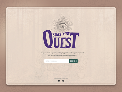 DailyUI 001 Signup adventure dailyui dailyui 001 sign up ui uidesign ux vector web webdesign website