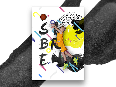 Slam Dunk cousin ball basket ball basketball dribbble game illustration photoshop playing poster