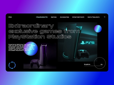 Product page for PS5