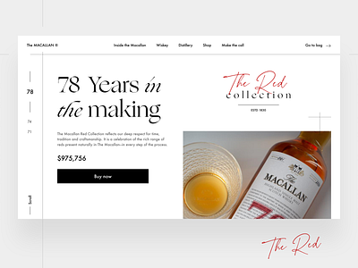 Product page experiment for the MACALLAN @daily ui @themacallan @ui @wiskey