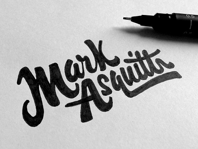 Mark Asquith Sketch branding calligraphy dmsqd lettering logotype script sketch typography