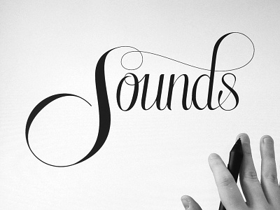 Sounds Script branding calligraphy dmsqd kyle wilkinson lettering logotype script sketch typography