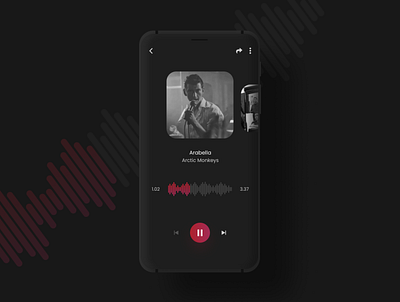 Music player app dark design gradient mobile mobile app mobile ui music music app ui ui ux uidesign