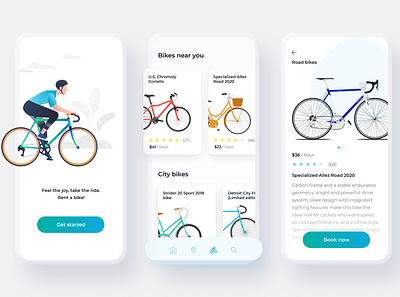 Rent a bike app app bike design mobile mobile app mobile ui rent bike ui ui ux uidesign