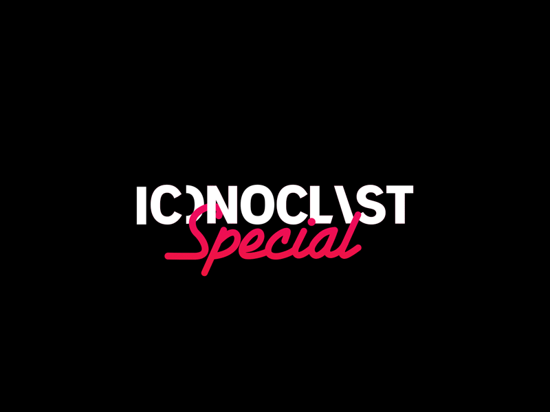 Iconoclast title graphics motion design animation logo 2d