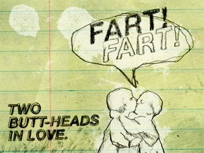 Butt-heads butthead card chaka drawing fart kiss love valentines valentines day