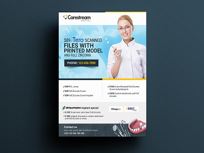 Carestream Dental ad advertise advertisement carestream dental dental design fab flyer flyer flyer design flyers icon