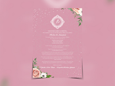 Wedding Invitation Card ad advertise advertisement branding card design fab flyer flyer flyer design flyers invitation card post card wedding card