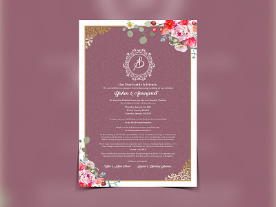 Wedding Invitation Card Flyer Design